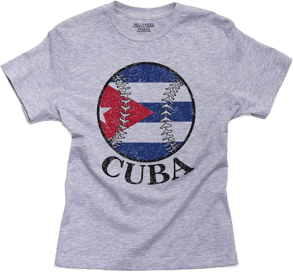 Cuba Baseball Classic World Vintage With Flag T Shirt Pilihax