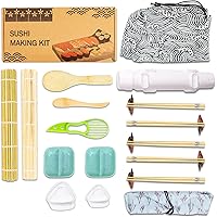 AerWo Sushi Making Kit for Beginners, DIY Sushi Roller Machine, Sushi Bazooka Maker Kit with Sushi Mat, Triangle Sushi…