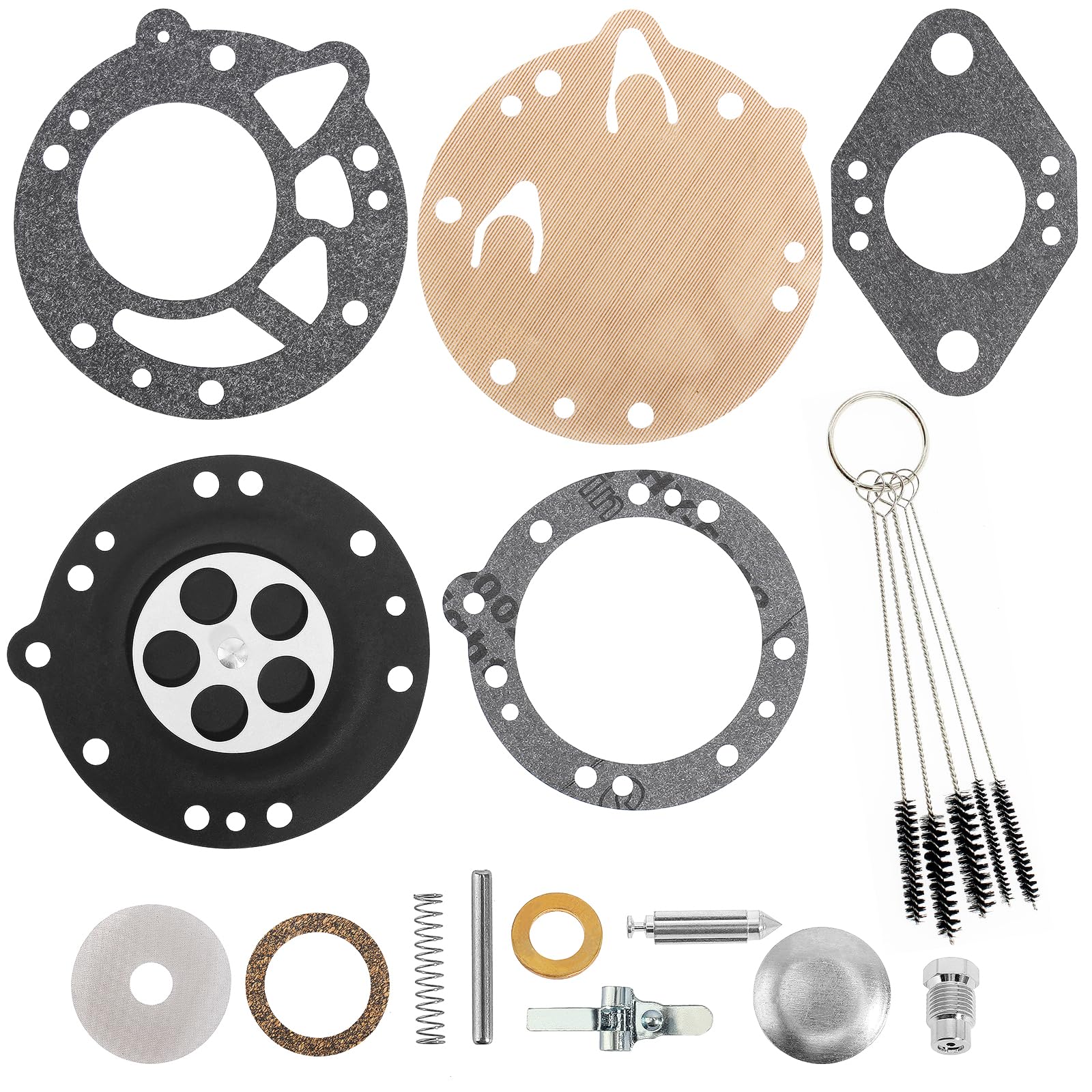 QAZAKY Carburetor Rebuild Kit Compatible with Zama RB-42 08 08S 08SE 08SEQ 070 090 TS350 TS360 AVS Chainsaw Tillotson HL-293B HL-293C HL-293E HL-293F HL-314G HL-323A GND-30 RK-83HL RK-113HL LA-S6 S7