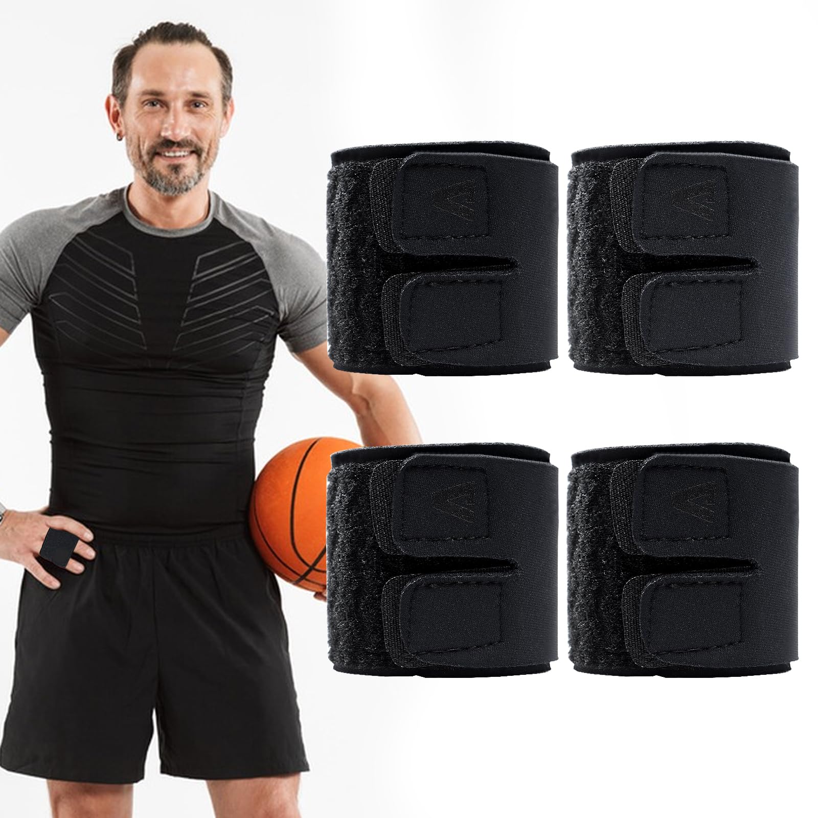 UZSUZZ Finger Splint, 4pcs Finger Splints Finger Support Brace Trigger, Finger Splints Adjustable, Finger Splint for Arthritis, Finger Sleeve Support for Arthritis and Injured Finger