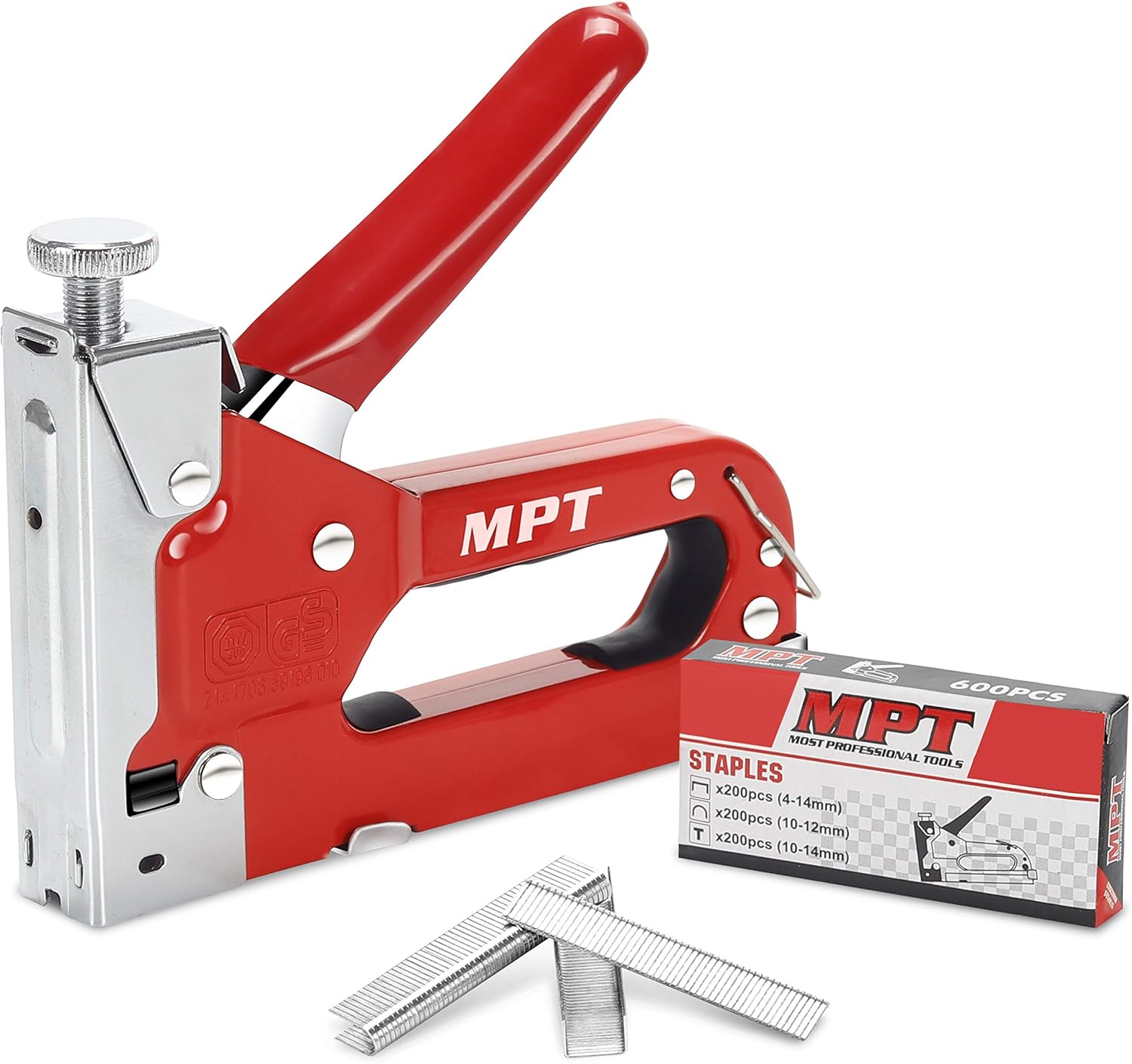 MPT Heavy Duty Staple Gun with 600PCS Staples MultiPurpose of