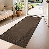 BEQHAUSE Door Mat 24" x 60", Non-Slip Door Mats Indoor Entryway Rugs Washable Low-Profile Absorbent and Stain Resist Floor Mats, Dog Door Mat for Front Back Door, Muddy Wet Shoes & Paws, Brown