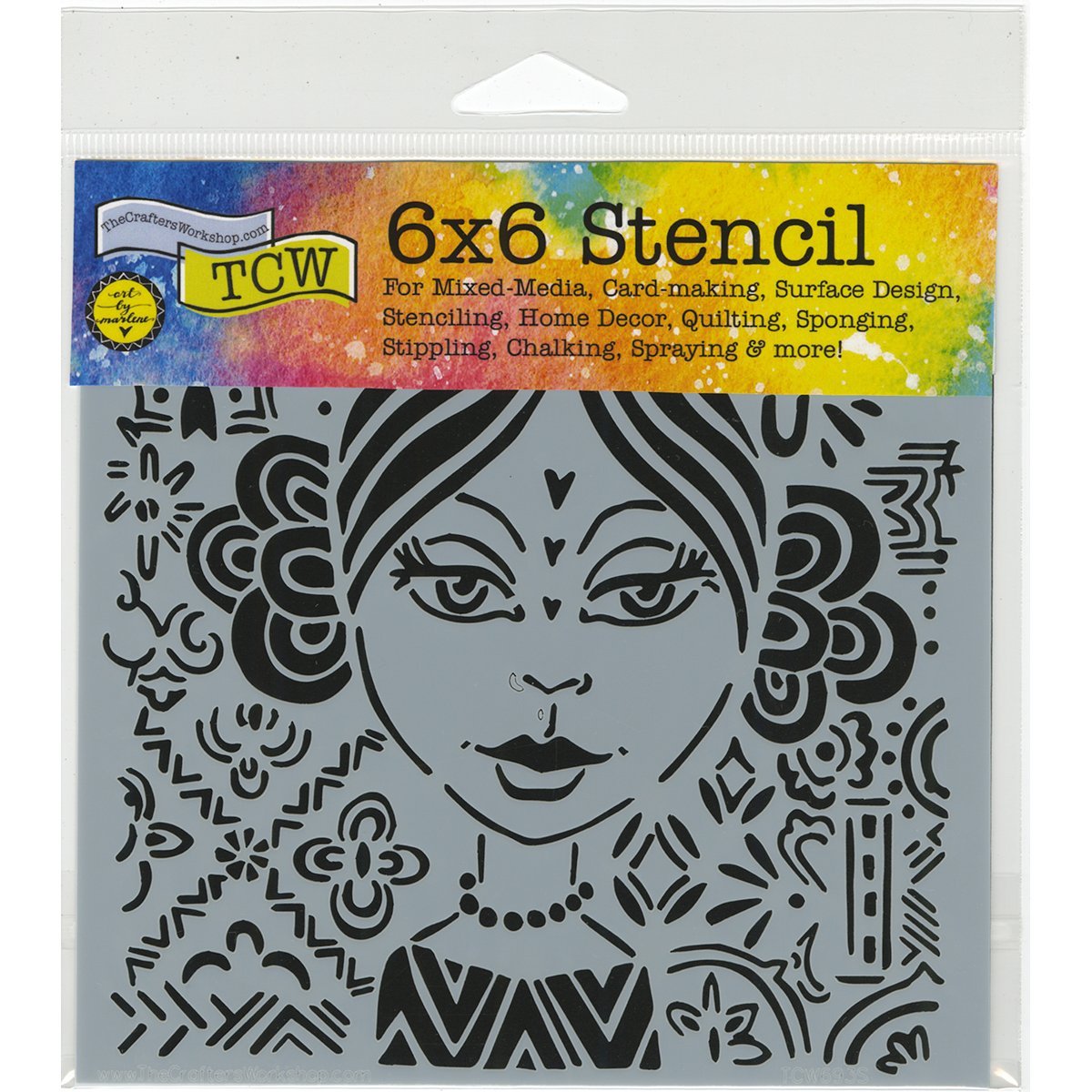 The Crafters Workshop "Amalia" Stencil, Transparent, 6 x 6-Inch (18 x 16 x 0.1 cm)