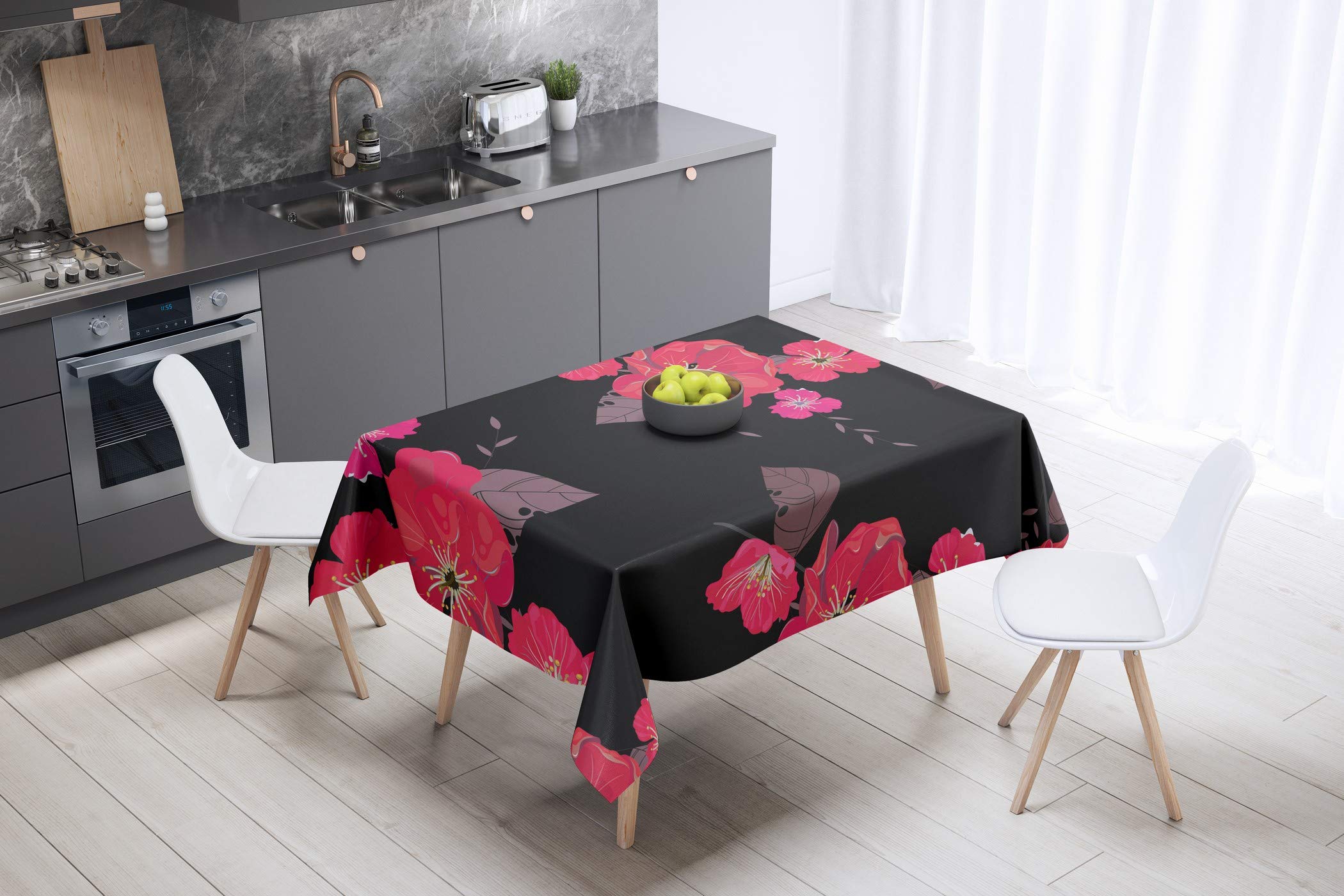 Bonamaison Kitchen Decoration, Tablecloth, 140cm x 140cm - Designed and Manufactured in Turkey
