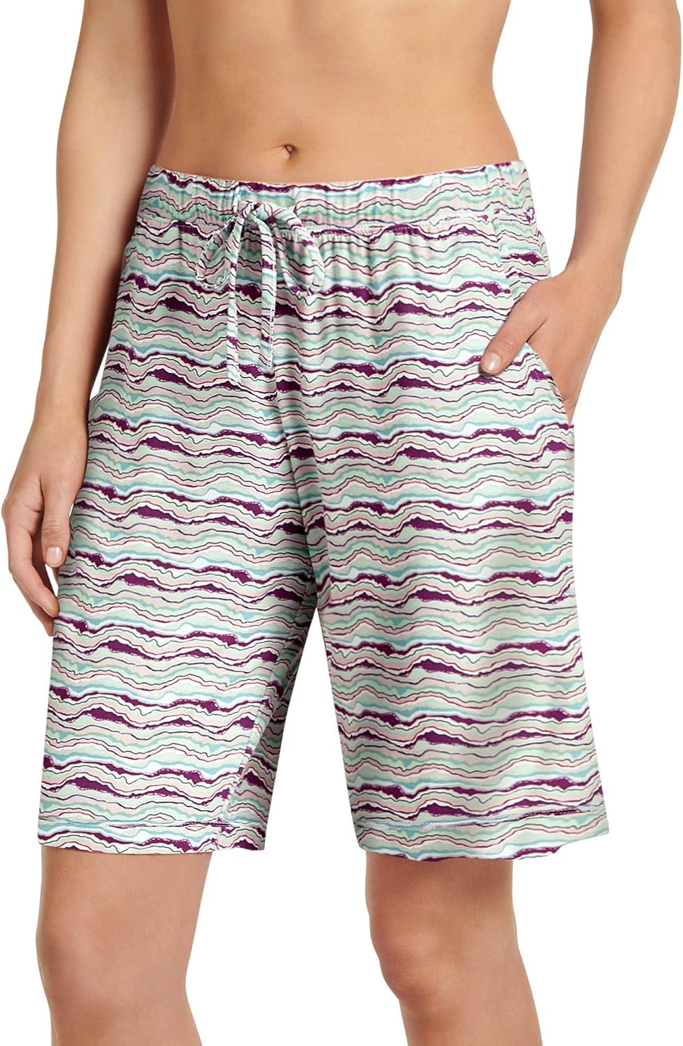 Jockey Women's Sleepwear Cooling Comfort Bermuda Short, Wave, S at
