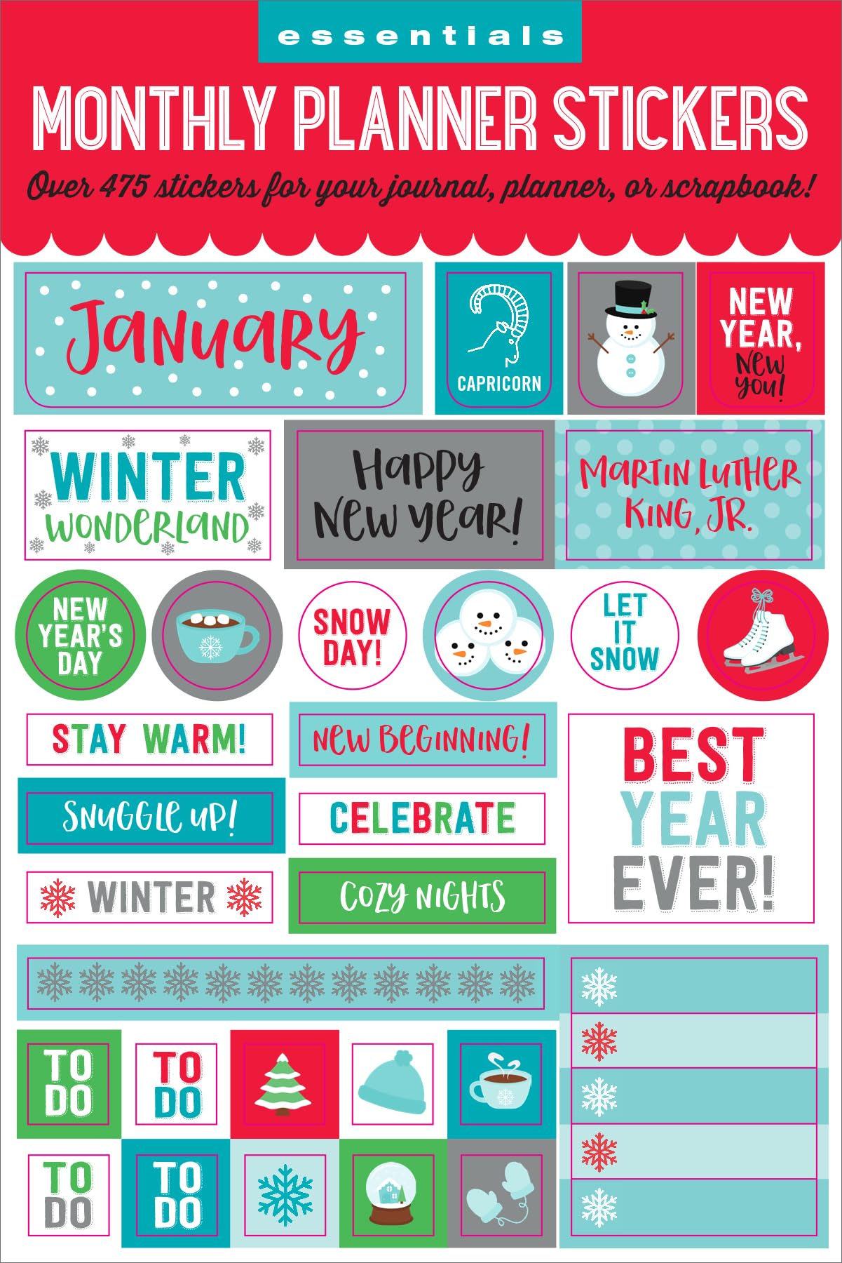 Essentials Month By Month Planner Stickers (set of 475 stickers)