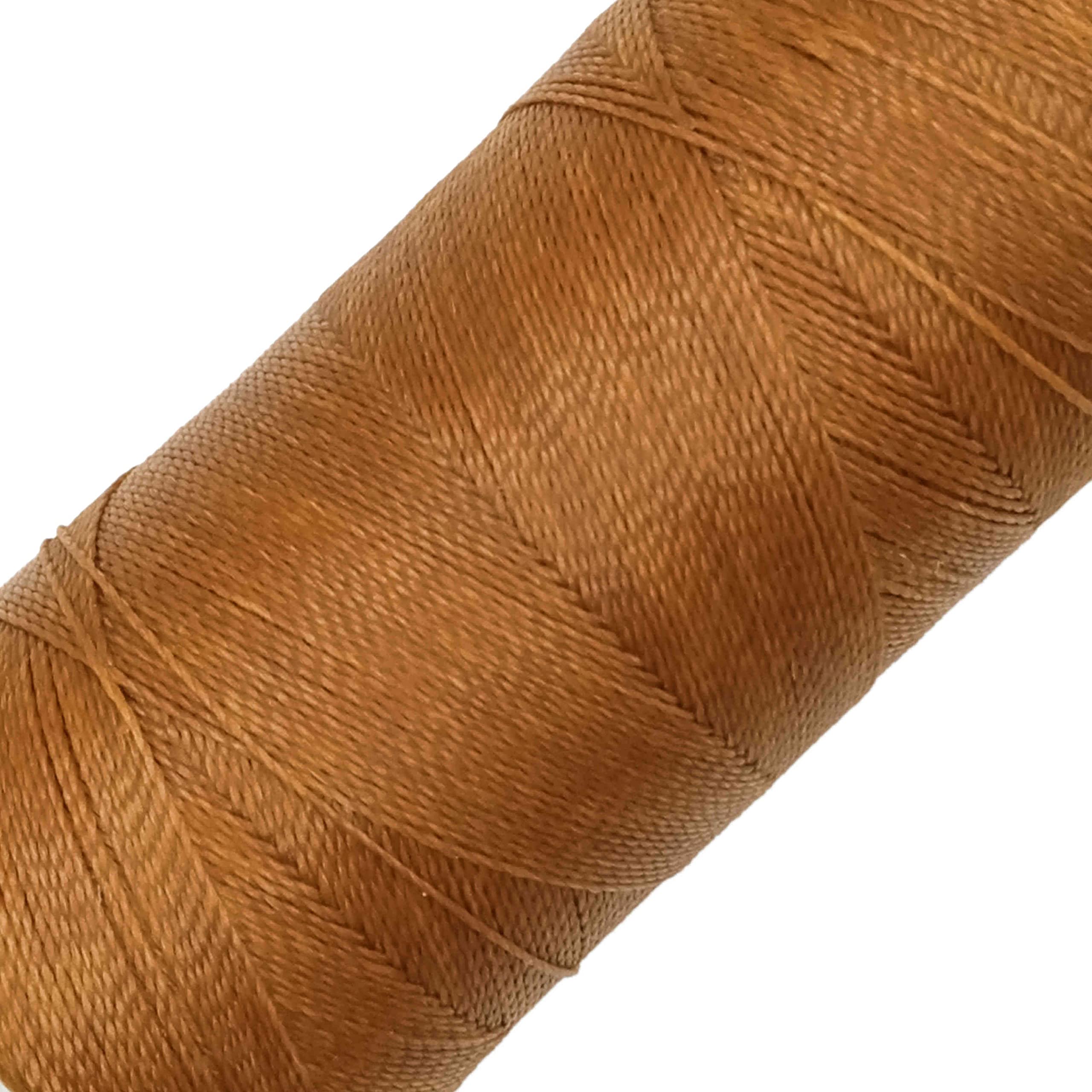 LINHASITA Waxed Thread 100gr / 360 Metres 0.5 mm Thick Polyester Macrame 30 Colours - Light Brown