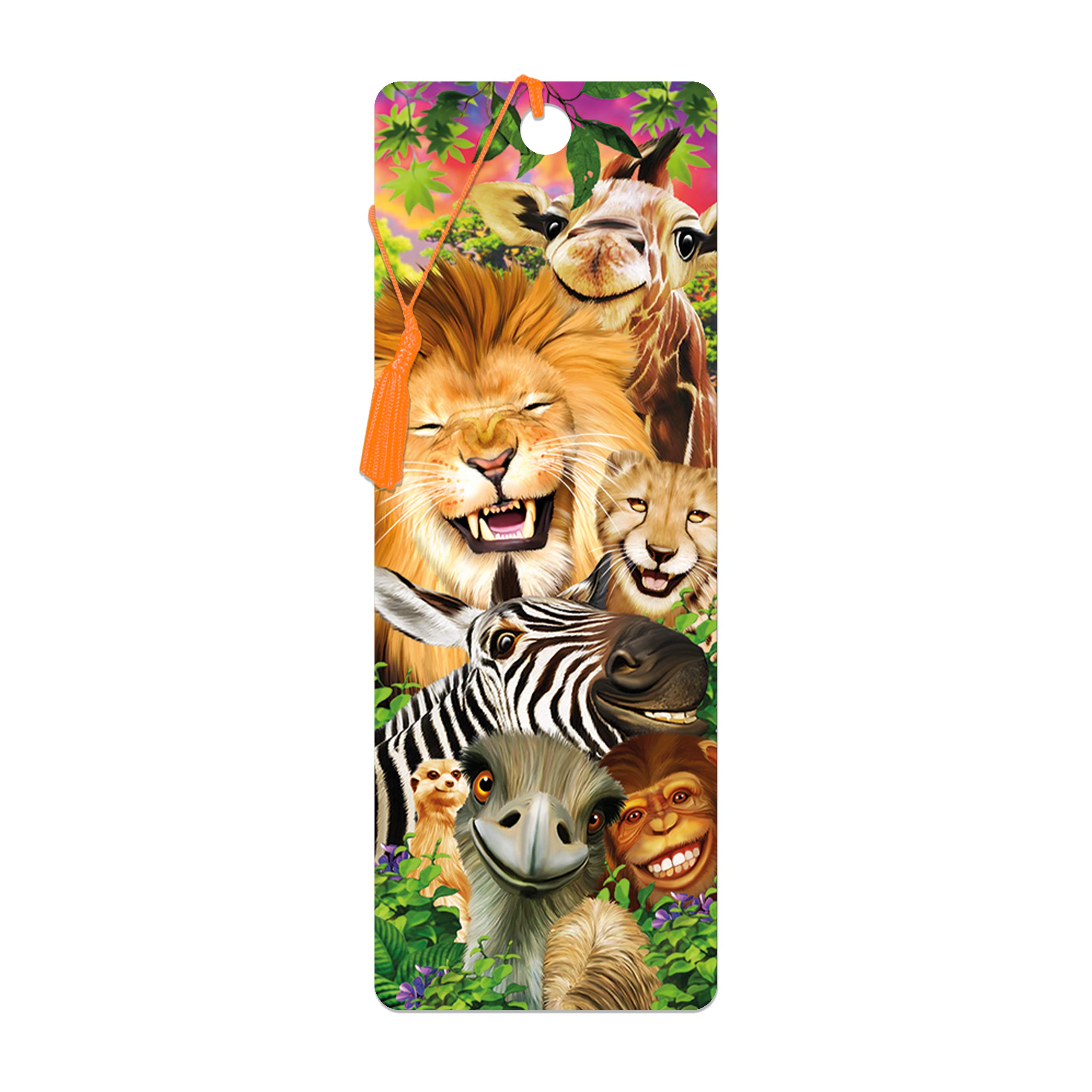 3D LiveLife Bookmark - Safari Smiles from Deluxebase. Cute Lenticular Wild Animal Page Marker. Animal Themed Accessories for Book Lovers. Small Gifts for Men, Women, Writers and Teachers. — image 1