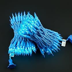YULETIME 200 Blue LED Christmas Lights with Blue
