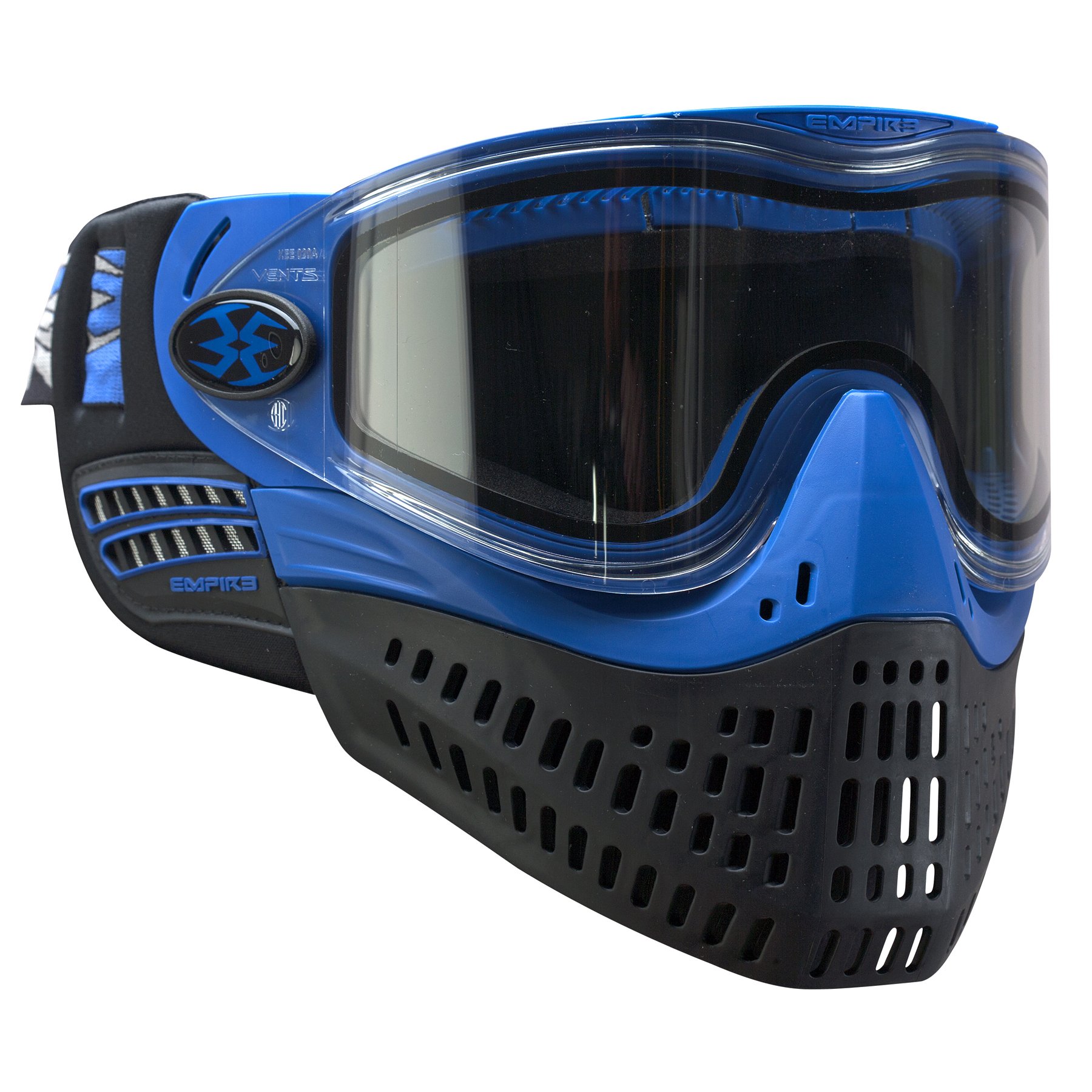 Empire Paintball eFlex Goggle, Blue Jeff Bibb Pouches & Horns
