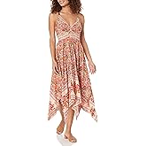 Angie Womens Angie Women's Spaghetti Strap Printed Triangle Cutout Dress