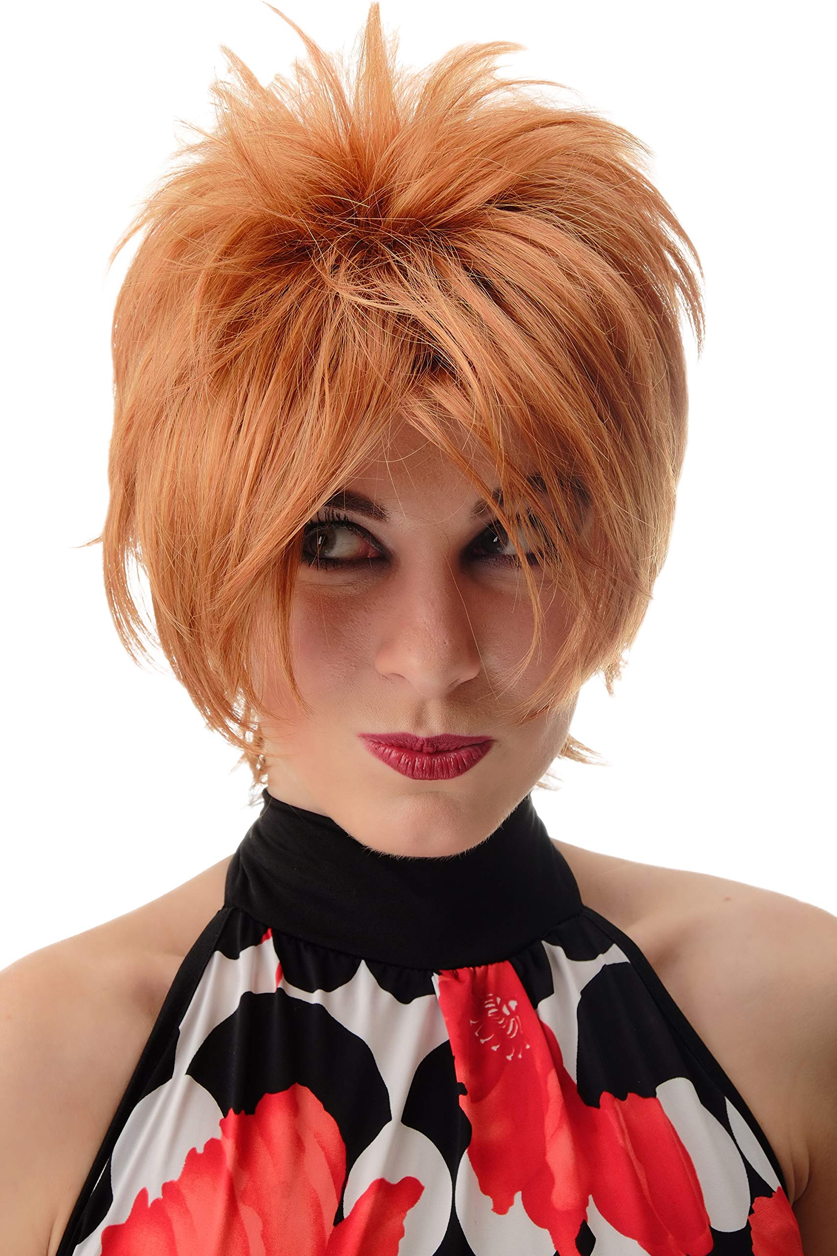 WIG ME UP - BLUE144-227 Lady Quality Wig short naughy spiky 80s style teased Wave Punk copper blond.