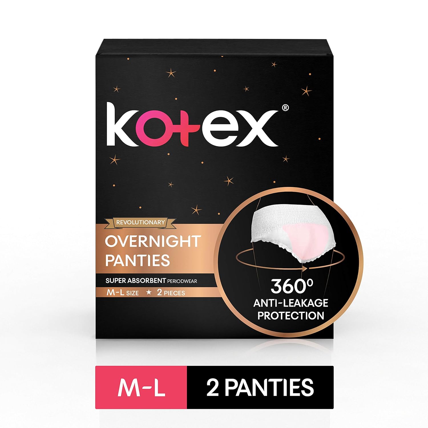 Buy Kotex Overnight Panties Periodwear for Sanitary Protection M/L