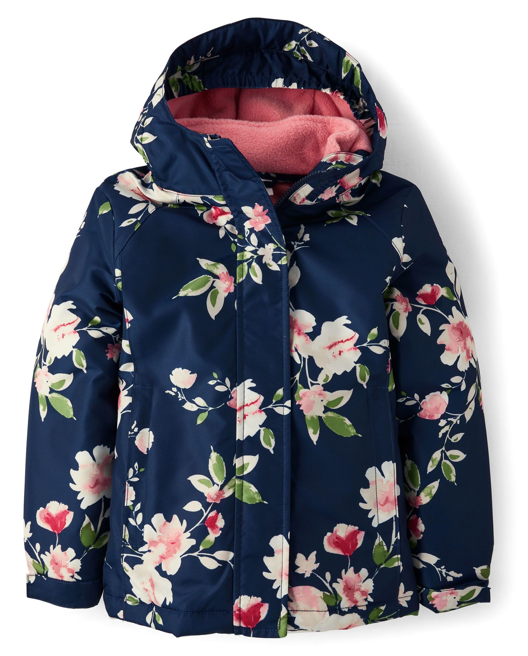 The Children's Place,Girls,Heavy 3 in 1 Winter Jacket, Wind Water-Resistant Shell, Fleece Inner,Tidal Floral,XX-Large Image