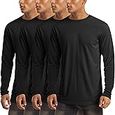 MAGCOMSEN 4 Pack Men's Shirts Long Sleeve Sun Protection UPF 50+ UV SPF Dry Fit T-Shirts for Workout Athletic