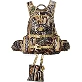 AMHEH Hunting Backpack with Rifle Bow Holder 31L - Silent Anti Glare Hunt Day Pack with Quick Access, One Size Fits Most Camo