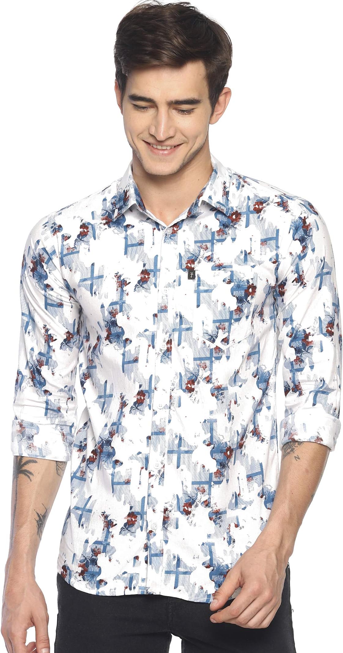 Men's Cotton Printed Full Sleeves Regular Fit Shirt