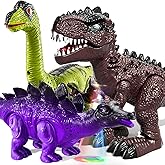 JUKUDAHU Dinosaur Toys for Kids 3 4 5 6 7 8 Years Old - Electronic Walking Dinosaur Figures for Boys 4-7 5-7, Toddler Boys Toys Set for Kids 3-5 with Sound Light, Birthday Gifts