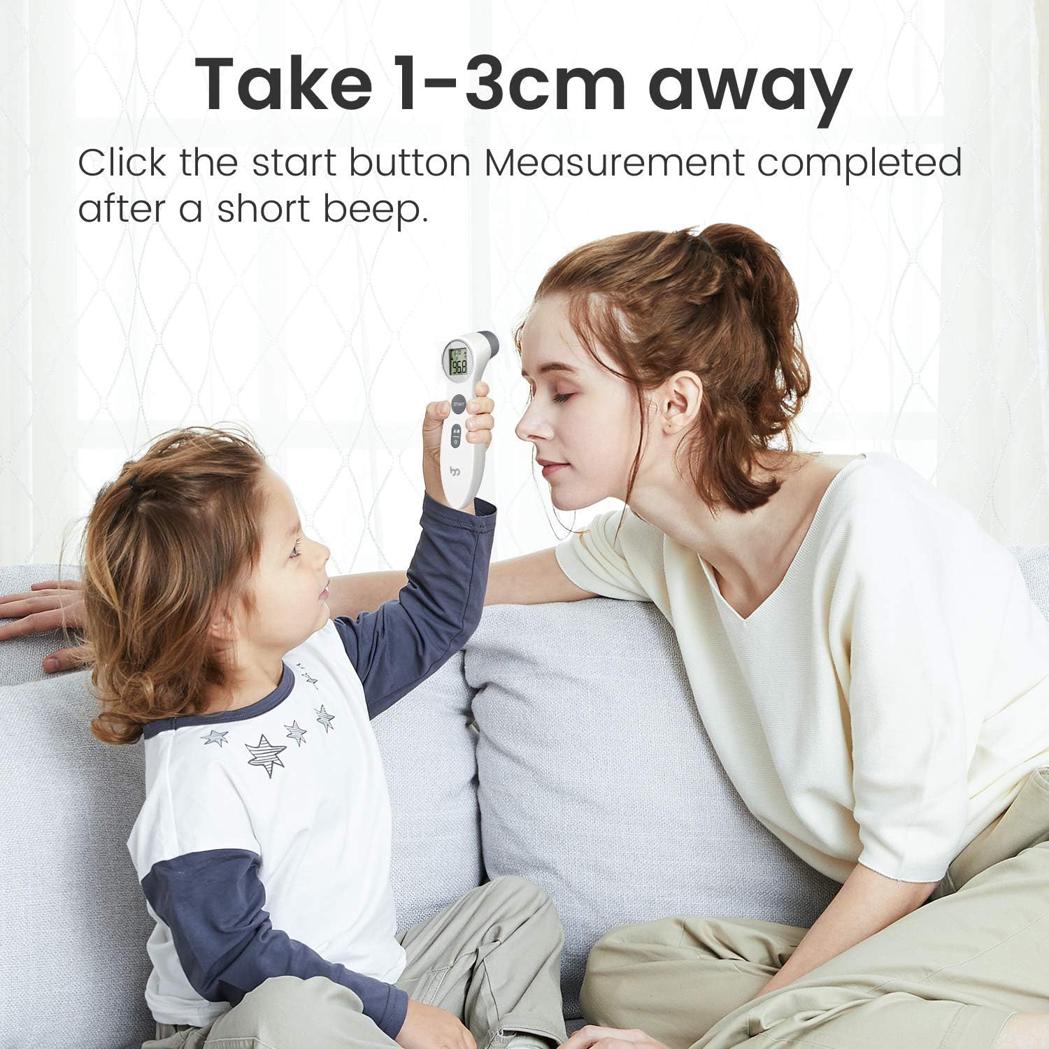 Forehead Infrared Thermometer for Adults, No Touch Digital Thermometer with Fever Indicator AMD Accurate Reading, Ideal for Babies, Kids and Adults(US in Stock): Health & Personal Care