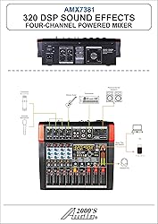 Audio2000'S AMX7381 Four-Channel Powered Audio