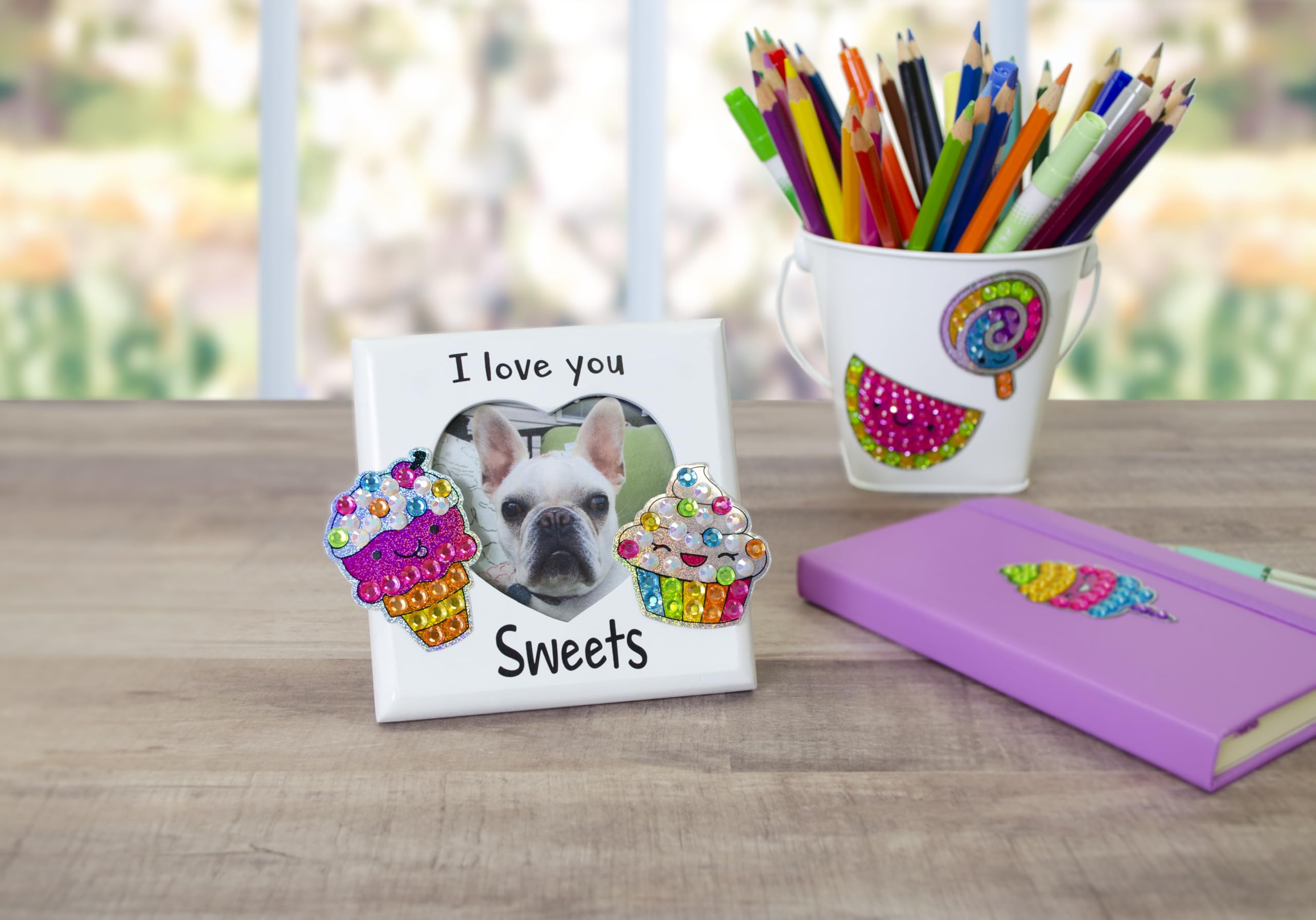 Creativity for Kids Big Gem Diamond Painting Kit: Sweets Stickers and Suncatchers - Diamond Art for Kids, DIY Stickers and Suncatcher Kit for Girls (Ages 6+)