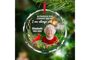 Personalized Christmas Ornament with Photo - Custom in Loving Memory Picture Ornaments, Customized Memorial Hanging Ornament,