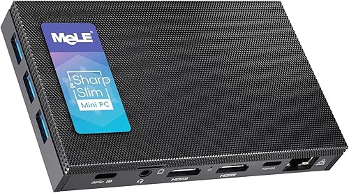 MeLE Fanless Mini PC Quieter2Q, Windows 11 Pro Celeron J4125 8GB 128GB ...