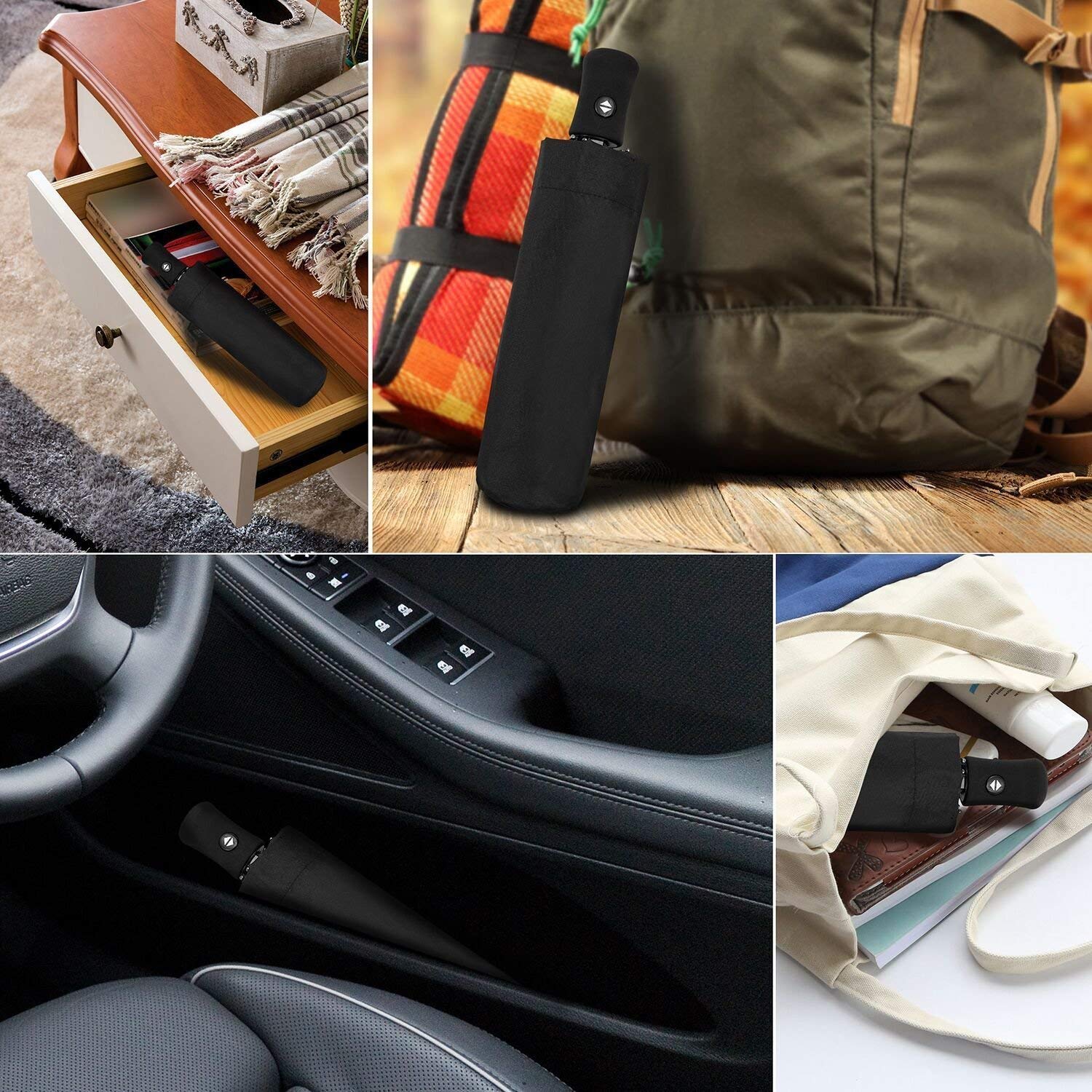 Picano Travel Umbrella Sports Windproof, Auto Open/Close Folding Compact Umbrellas Men,Women,Boys and Girls