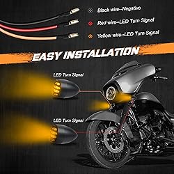 NTHREEAUTO Motorcycle Blinkers, Waterproof Aluminum