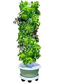 Hydroponic Growing System, Vertical Garden Tower Automatic Timer 36 -Pod | Automatic Watering System with Timer Indoor &amp; Outdoor Gardening Kit Complete Growing Kit