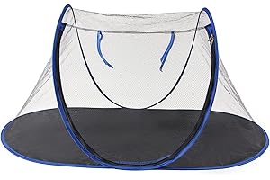 REALIFE Outdoor Cat Enclosures, Portable Cat Tent for Bearded Dragon, Dogs and Small Animals, Cat Outdoor Tent with Foldable Bag(Blue)