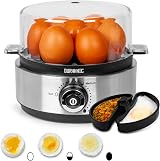 Duronic EB40 BK Electric Egg Boiler 7 Eggs Steamer 400W 220-240V