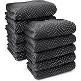 Sure-Max 10 Moving & Packing Blankets - Ultra Thick Pro - 80" x 72" (65 lb/dz weight) - Professional Quilted Shipping Furnitu