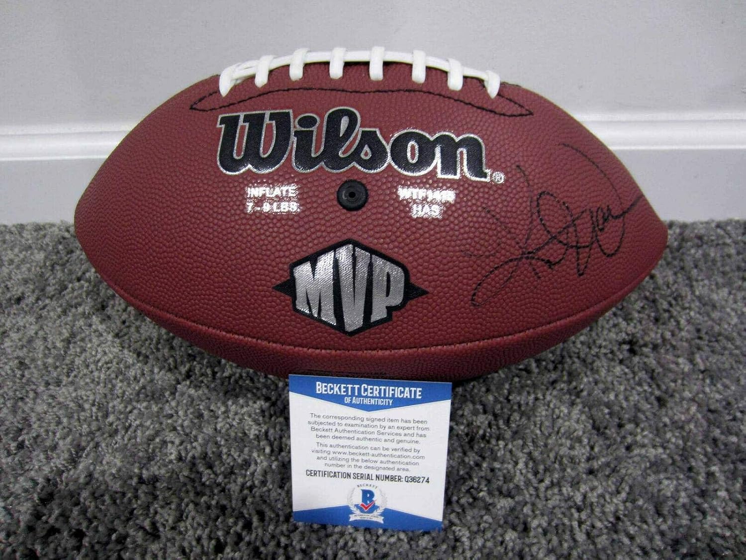 kurt warner signed football