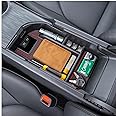 TOPINSTALL Red Center Console Organizer Compatible with 2018-2023 2024 Toyota Camry XLE XSE and 2020-2024 Camry LE SE with Dual USB Ports, Interior Accessories Armrest Tray Insert (Not for 2025)