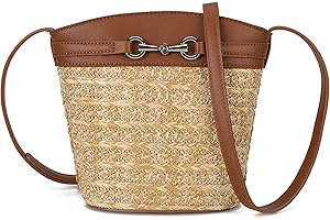 Gladdon Small Straw Purses for Women Mini Straw Shoulder Bags for Women Crossbody Woven Purse Clutch Rattan Bag