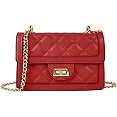 SG SUGU Small Quilted Crossbody Bag, Trendy Designer Mini Shoulder Bag, Phone Wallet Purse for Women