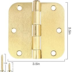 3 Pack Round Door Hinges 3-1/2" x 3.5 inch, 5/8