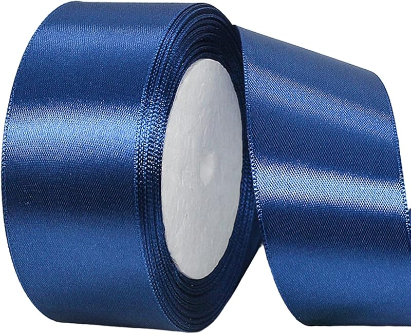 POPOYU Dark Blue Satin Ribbon 40mm 22m Claret Hair Cake Gift Wrapping