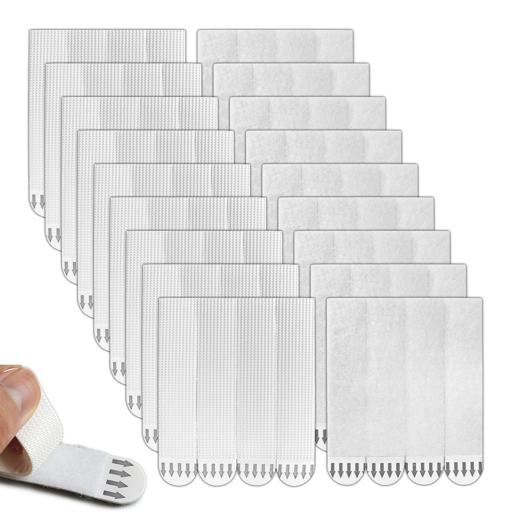 Brelet 36-Pairs(72 Strips) Picture Hanging Strips Heavy Duty, Photo Frame Stickers for Wall, Double Side Hook Loop Mounting Tapes, Damage Free Removable Wall Fastener for Picutre Frame Hanging (L)