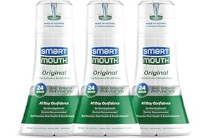 SmartMouth Original Activated Mouthwash - Adult Mouthwash for Fresh Breath - Oral Rinse for 24-Hour Bad Breath Relief with Twice Daily Use - Fresh Mint Flavor, 16 fl oz (3 Pack)