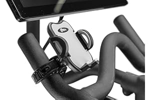 TFD Cell Phone Bike Mount - Expandable Sides Phone Holder for Bike - 360° Rotation Compatible Peloton Accessories - Universal Handlebar Cell Phone Holder for Bicycle or Exercise Bike Accessories