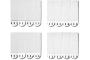 JELLYSUB 32-Pairs(64 Strips) Medium Picture Hanging Strips Heavy Duty, Hook and Loop Tape, Picture Hanger Damage Free, Water-Resistant Adhesive Strips for Frame Hanging and Christmas Decorations