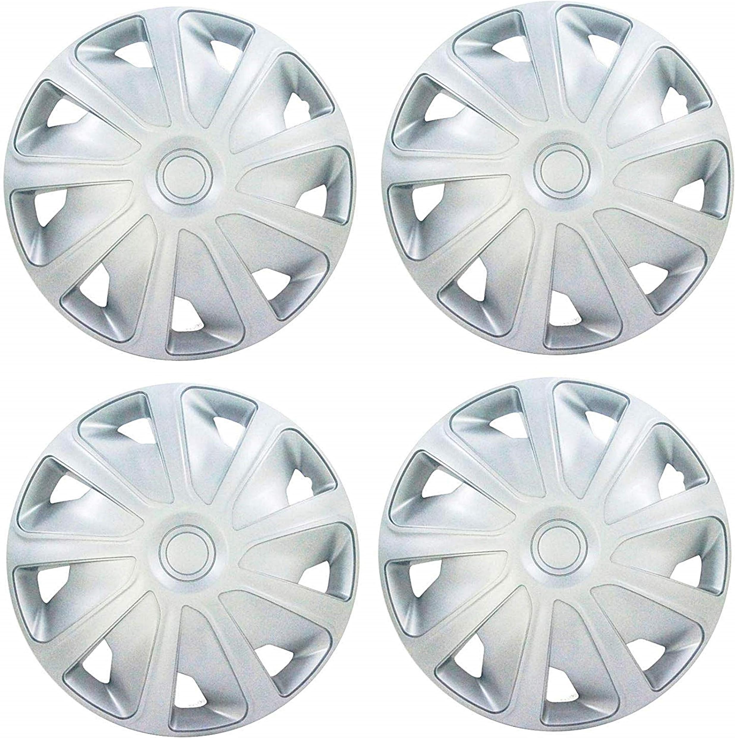 Versaco Van Wheel Trims CRAFT16 - Silver 16 Inch 9-Spoke - Boxed Set of 4 Hubcaps - Includes Fittings/Instructions