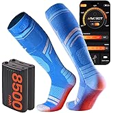 SURGOAL Merino Wool Heated Socks, 15-Hour Runtime & 145°F Heating, 8500mAh Rechargeable Electric Battery Operated Ski Socks with APP-Controlled for Men Women, Hunting, Camping, Winter