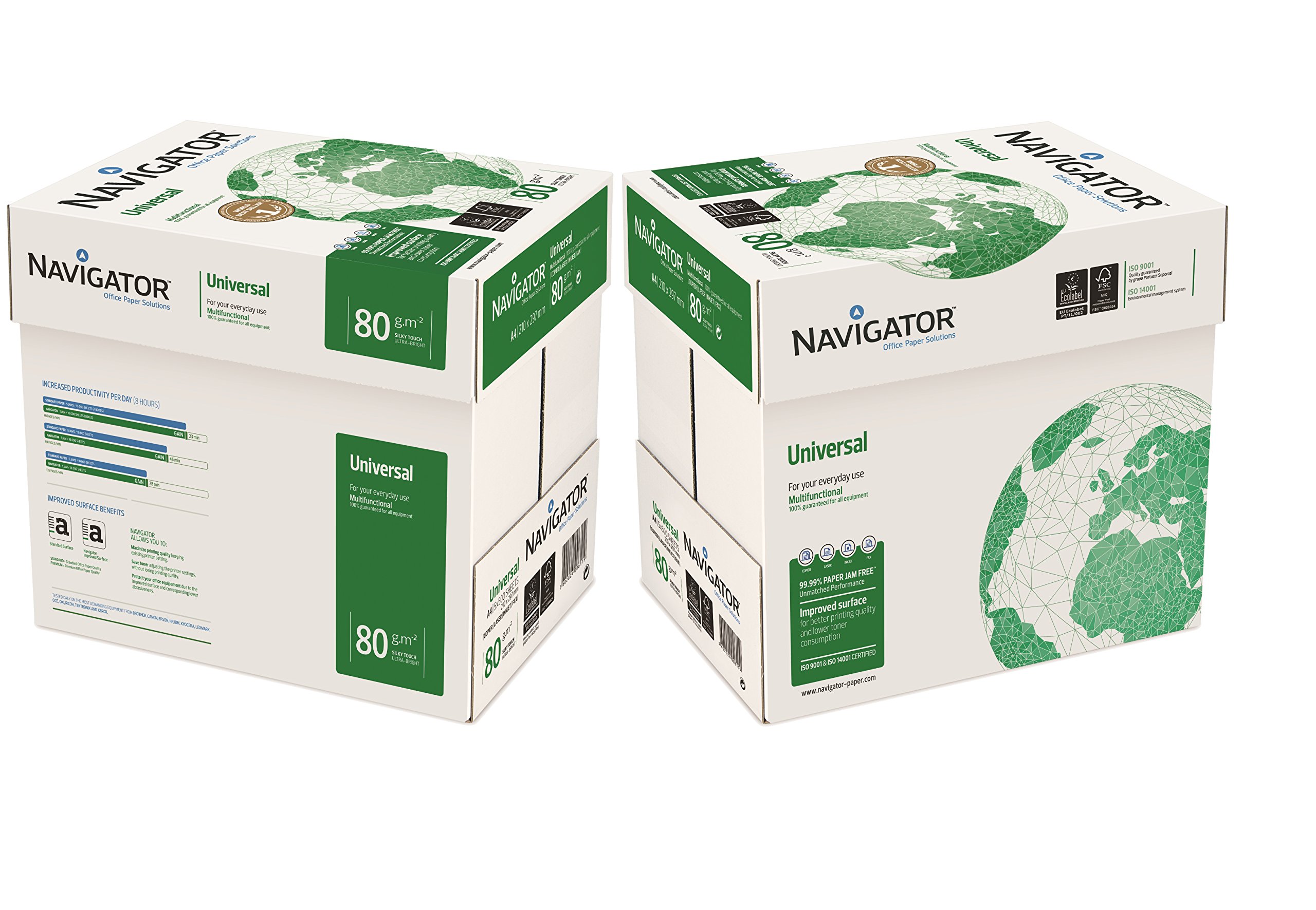 Navigator Universal NAVA480-2 A4 Paper 80gsm 10 reams (5,000 sheets of paper),White