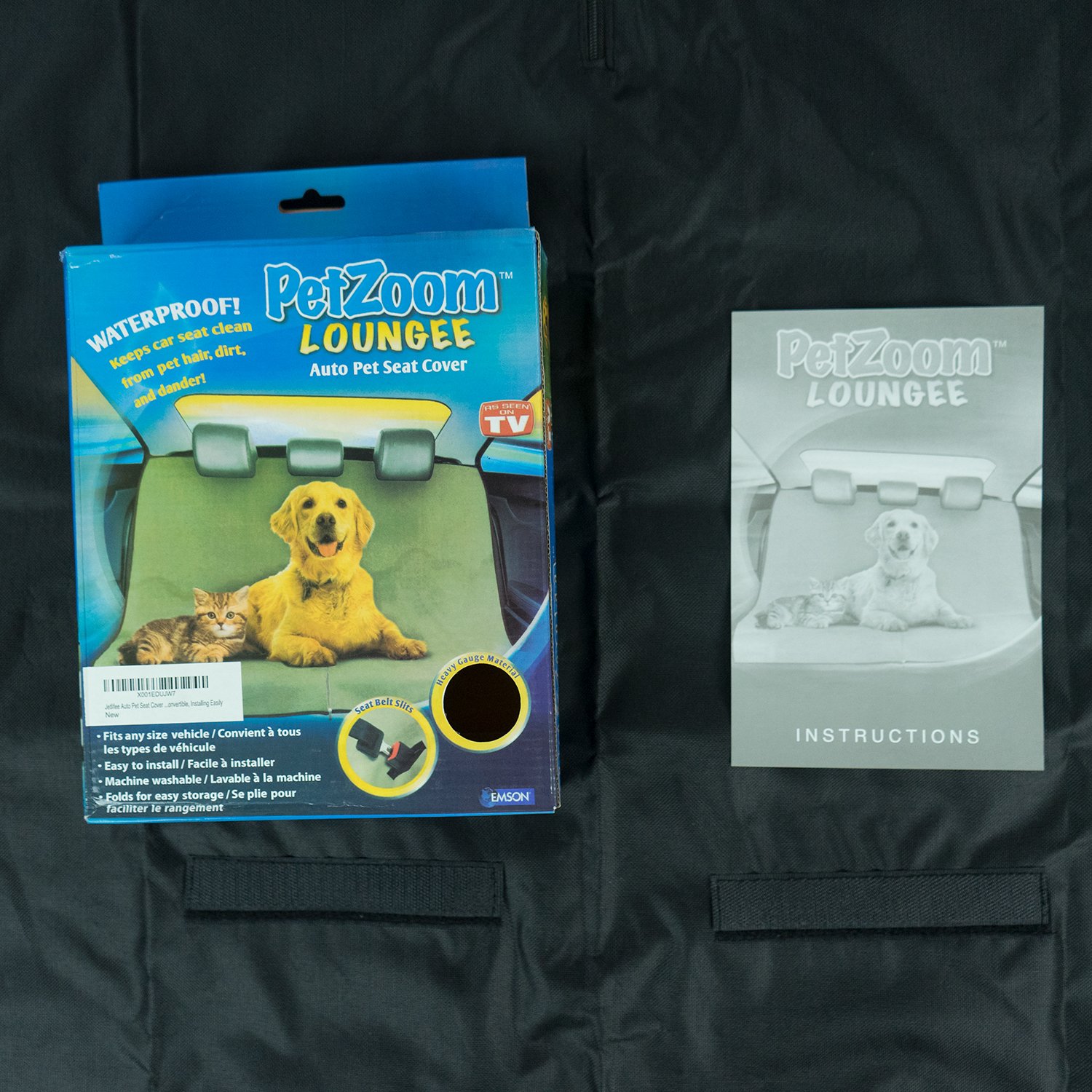 Jetlifee Pet Car Seat Cover For Dogs &Cats | Waterproof Convertible Backseat Polyester Protector With Adjustable Straps | Protect Upholstery From Dander, Hair & Dirt | For Cars, Jeeps, SUVs & Vans