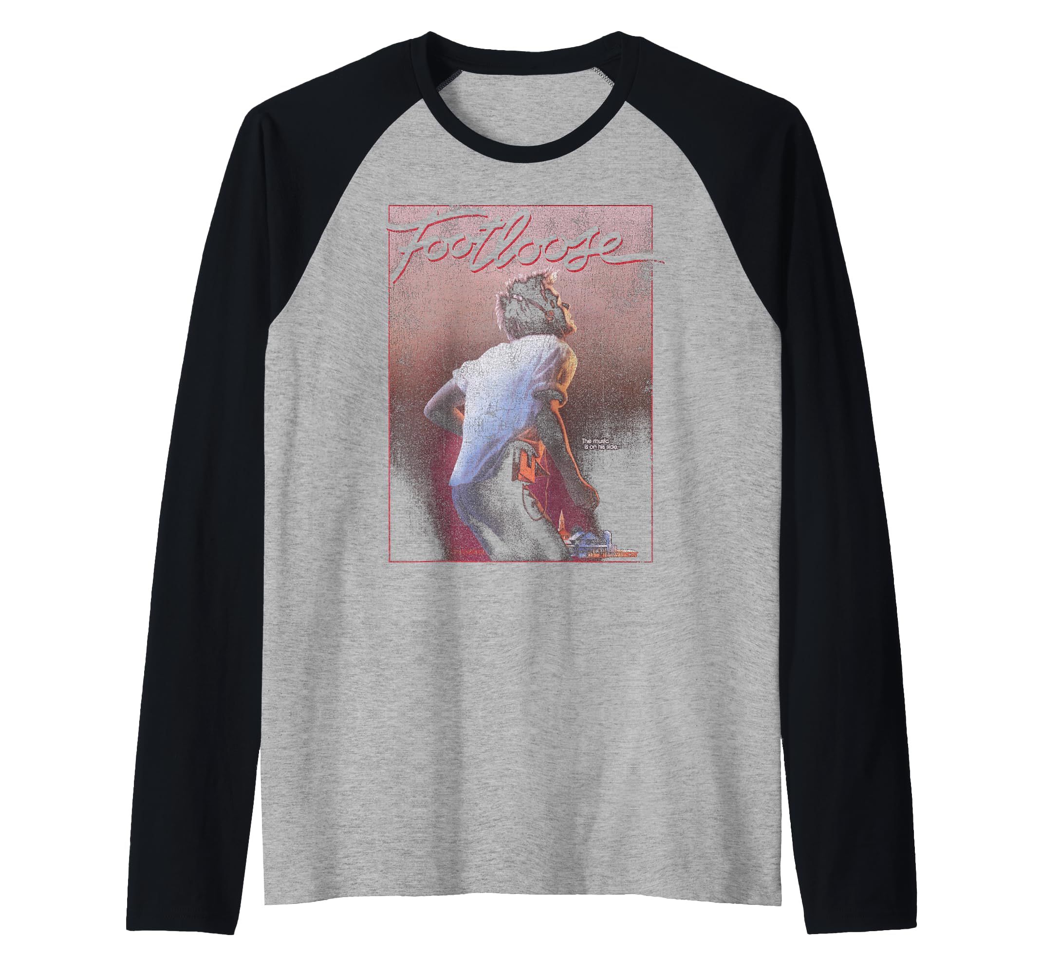 Footloose Classic Poster Raglan Baseball Tee