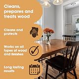 Furniture Clinic Wood Wax Kit Cleaner Polish Cloth for Furniture Worktops Doors view 2