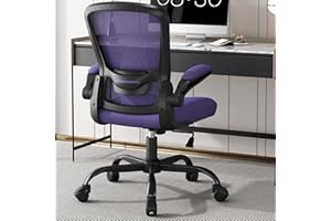 MIMOGLAD Office Chair, Ergonomic Desk Chair with Adjustable Lumbar Support, High Back Mesh Computer Chair with Flip-up Armrests-BIFMA Passed Task Chairs, Executive Chair for Home Office